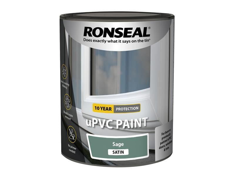 Ronseal uPVC Paint Sage Satin 750ml Ronseal - Dynamic Drive