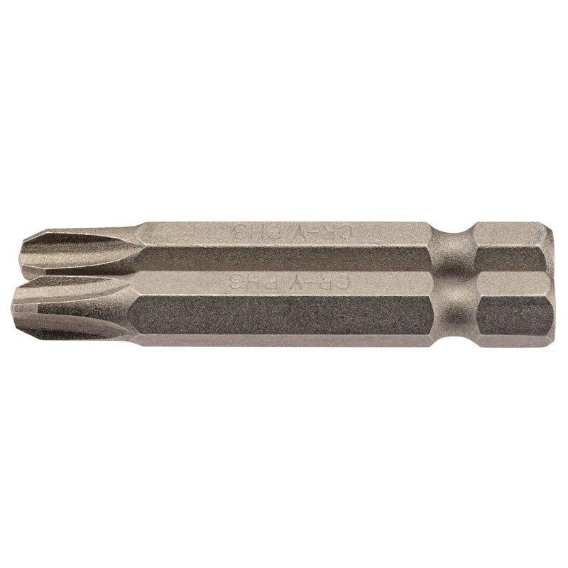 Draper Cross Slot Insert Bit, 1/4" Hex, 50mm Long, No.3 (Pack of 2) 64241 Draper - Dynamic Drive