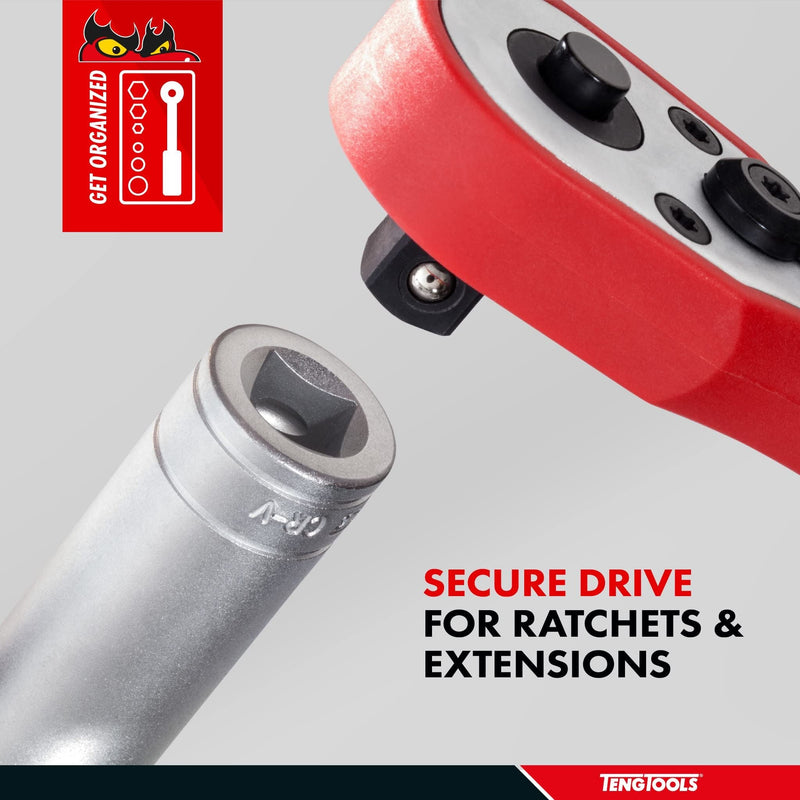 Teng Tools 1/2" Deep Socket 12 pt Metric 22mm Teng Tools - Dynamic Drive