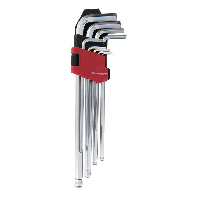 Silverline Expert Hex Key Ball End Set 9pce 1.5 - 10mm Silverline - Dynamic Drive