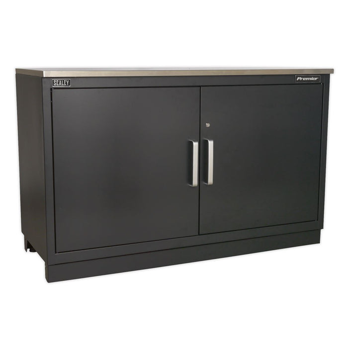Sealey Premier Premier Storage System with Stainless Worktop 5.6m APMSSTEEL Sealey Premier - Dynamic Drive