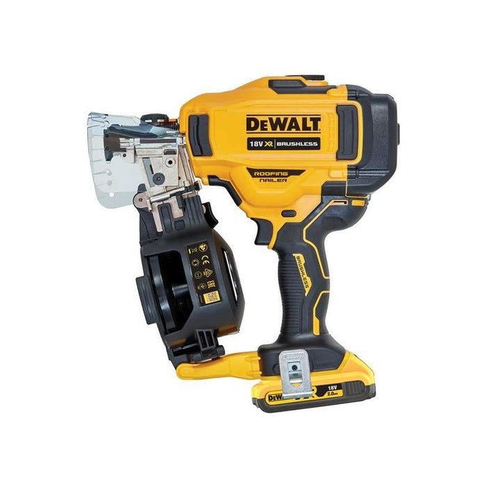Dewalt Power Tools DCN45RND2 XR Brushless Roofing Coil Nailer 18V 2 x 2.0Ah Li-ion DeWALT Power Tools - Dynamic Drive