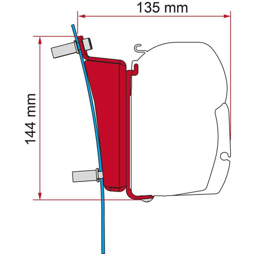 Fiamma F45s Bracket Kit for Ford Transit H3 RHD Vehicles - Deep Black Fiamma - Dynamic Drive