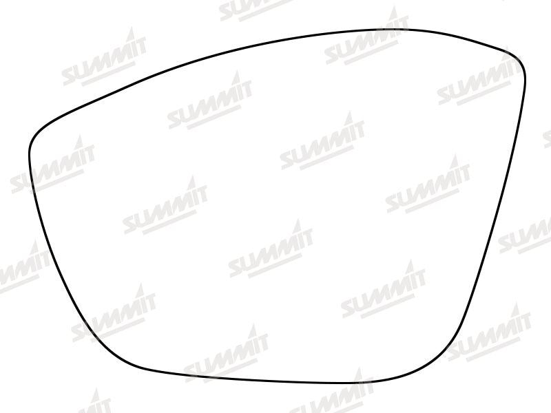 Summit Stick-On Standard Mirror Glass fits Peugeot 208 12 on LHS Summit - Dynamic Drive