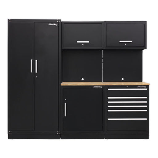 Sealey Premier Premier Storage System with Oak Worktop 2.5m APMSCOMBO1W Sealey Premier - Dynamic Drive