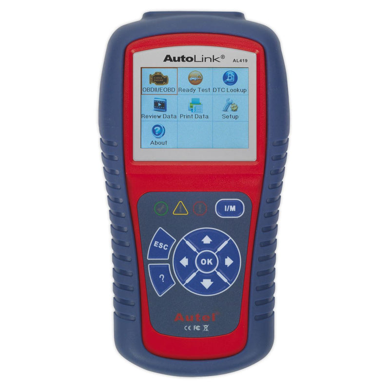 Sealey Autel EOBD Code Reader Live Data Tech Tips AL419 Sealey - Dynamic Drive
