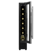 Baridi Extra-Slim 7 Bottle Wine Fridge & Cooler 15cm - Stainless Steel Baridi - Dynamic Drive
