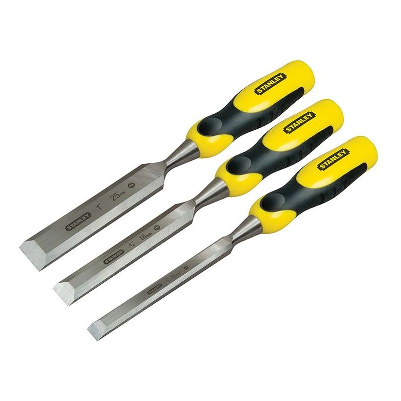 Stanley® Hand Tools DYNAGRIP™ Bevel Edge Chisel with Strike Cap Set, 3 Piece STANLEY® Hand Tools - Dynamic Drive