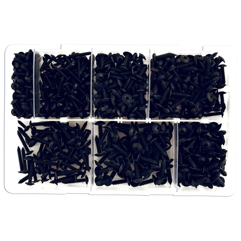Connect Assorted Self Tapping Black Flanged Pozi Screws 700pc 35002 Tool Connection - Dynamic Drive