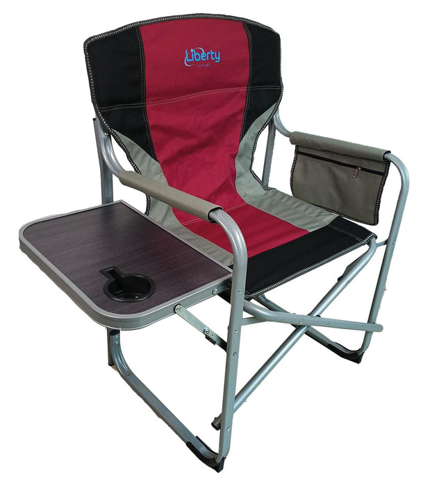 Liberty Magenta Directors Chair with Side Table Camping Caravan Liberty - Dynamic Drive