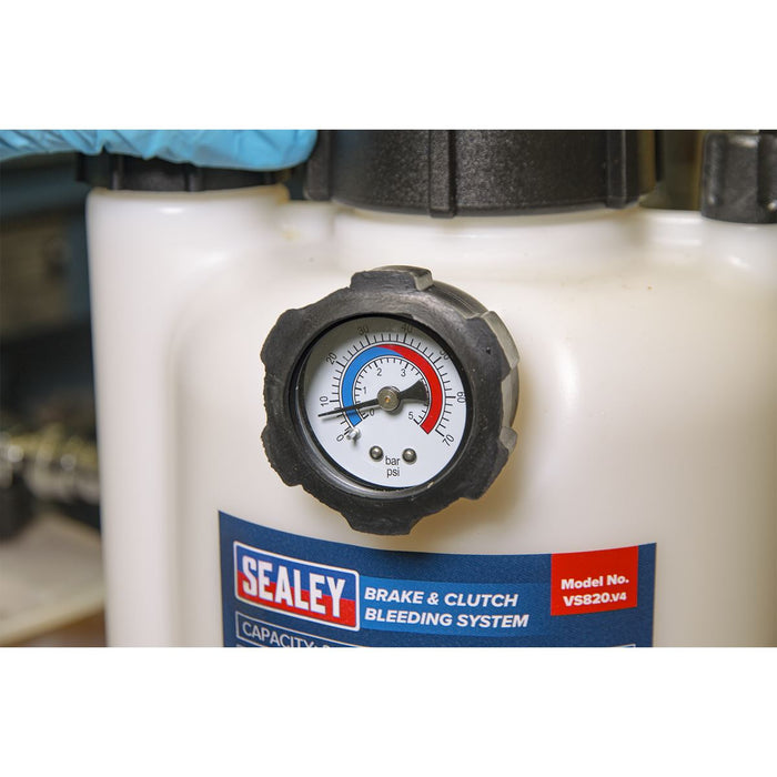 Sealey Brake and Clutch Bleeding Kit System ABS Brakes 2.5L Fluid Bleeder Car Sealey  - Dynamic Drive