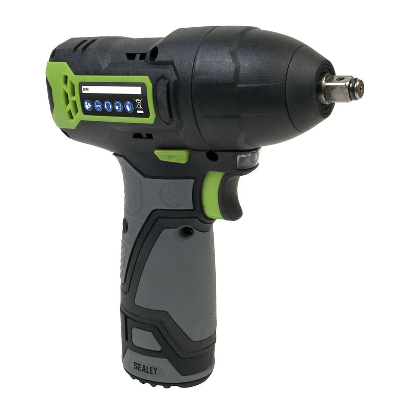 Sealey Cordless Impact Wrench 3/8"Sq Drive 10.8V 2Ah SV10.8 Series CP108VCIW Sealey - Dynamic Drive