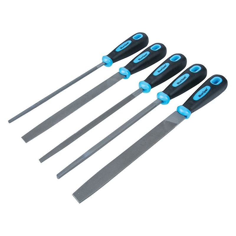 Bluespot Tools Soft Grip Handled File Set, 5 Piece BlueSpot Tools - Dynamic Drive