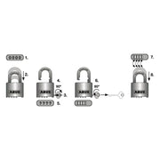 Abus Mechanical 190/60 60mm Heavy-Duty Combination Padlock Closed Shackle (4-Digit) Carded ABUS Mechanical - Dynamic Drive