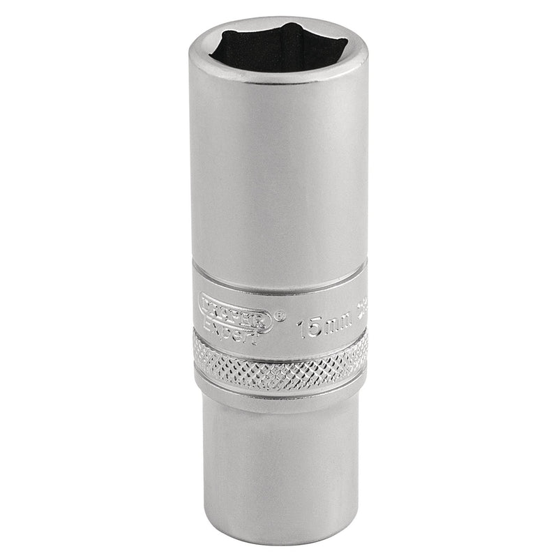 Draper 6 Point Metric Deep Socket, 3/8" Sq. Dr., 15mm 16583 Draper - Dynamic Drive