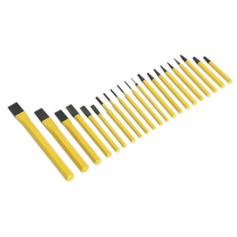 Sealey Punch & Chisel Set 21pc S0805 Siegen by Sealey - Dynamic Drive