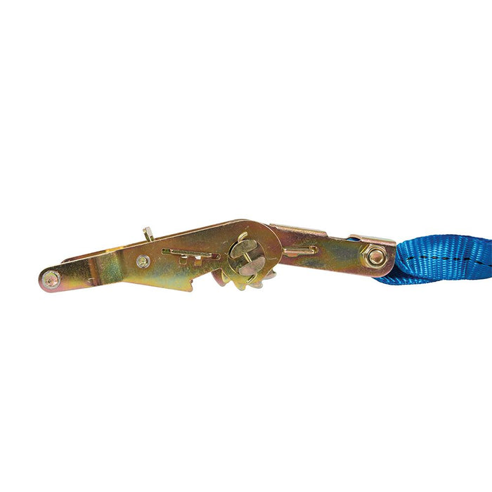 Silverline Ratchet Tie Down Strap J-Hook 4m x 30mm - Rated 400kg Capacity 800kg Silverline - Dynamic Drive