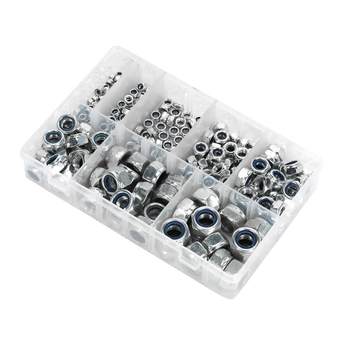 Sealey Nylon Locknut Assortment M4-M16 255pc AB033LN Sealey - Dynamic Drive