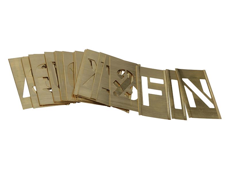 Stencils Set of Brass Interlocking Stencils - Letters 1in Stencils - Dynamic Drive