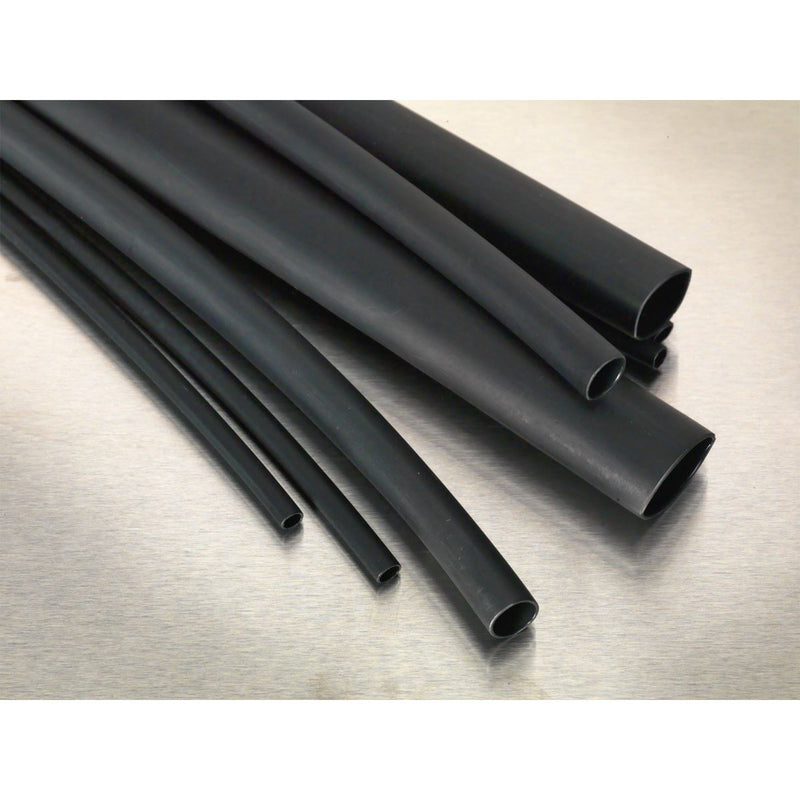 Sealey Heat Shrink Tubing Assortment 72pc Blk Adhesive Lined 200mm HSTAL72B Sealey  - Dynamic Drive