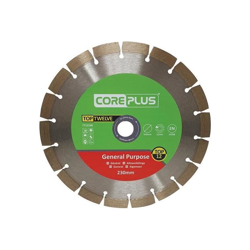 Coreplus Top Twelve General Purpose Diamond Blade 230mm CorePlus - Dynamic Drive