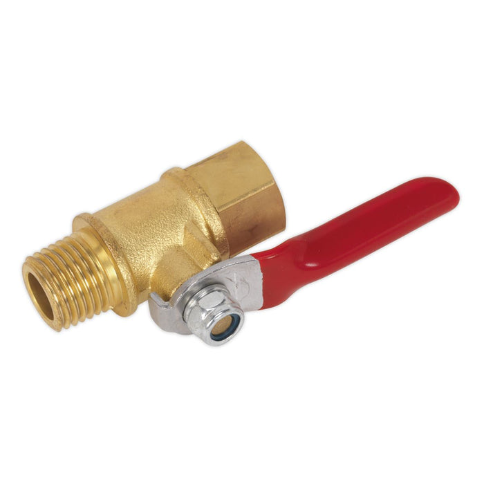 Sealey Ball Valve Lever Air Fitting Male 1/4" BSPT x Female 1/4" BSP Connector Sealey  - Dynamic Drive