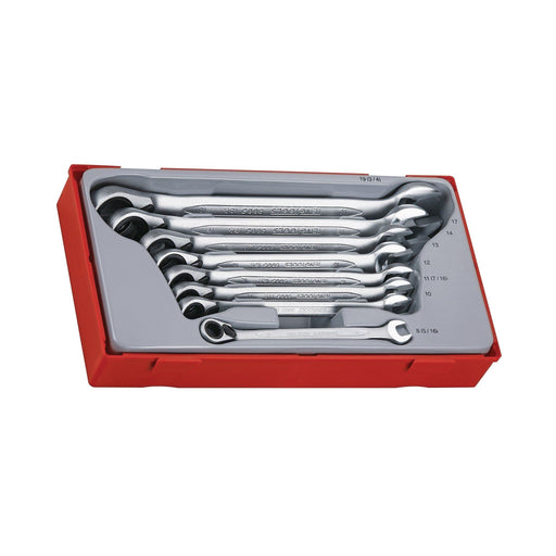 Teng Tools Ratcheting Combination Spanner Set R TT1 8 Pieces Teng Tools - Dynamic Drive