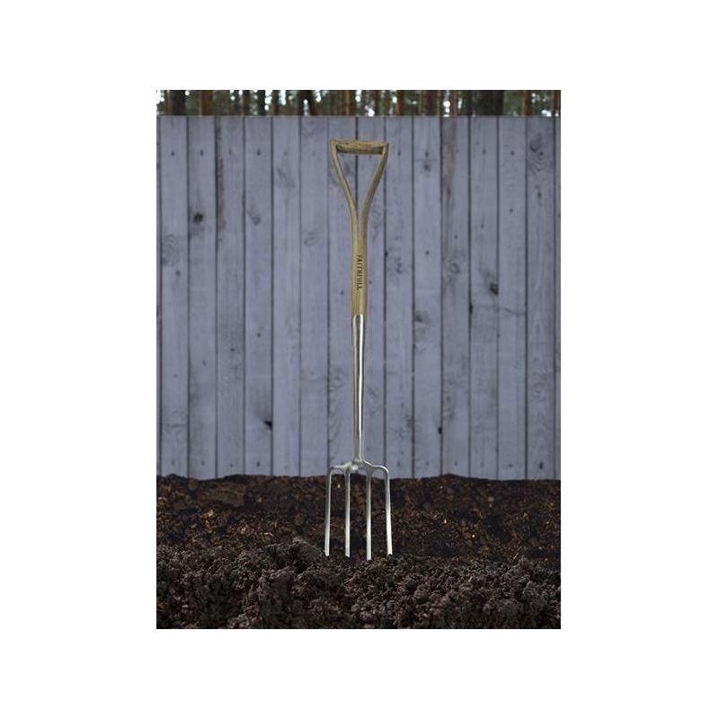Faithfull Prestige Stainless Steel Border Fork Ash Handle Faithfull - Dynamic Drive