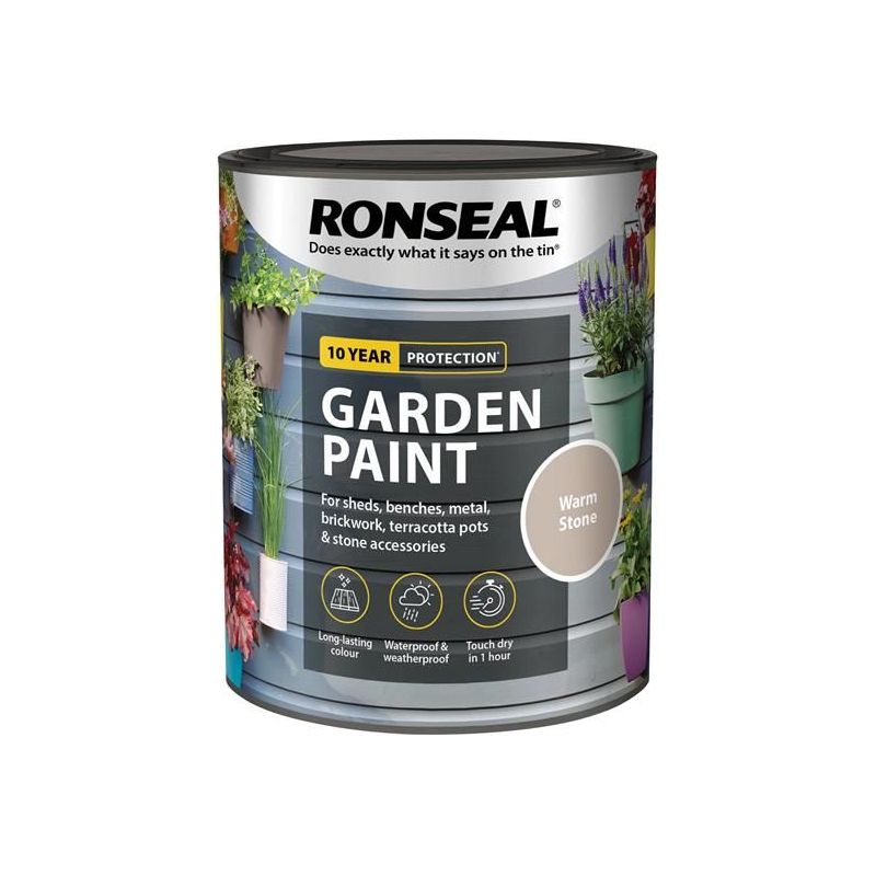 Ronseal Garden Paint Warm Stone 750ml Ronseal - Dynamic Drive