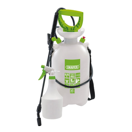 Draper Pressure Sprayer, 6.25L, with Mini Sprayer, 1L 82464 Draper - Dynamic Drive