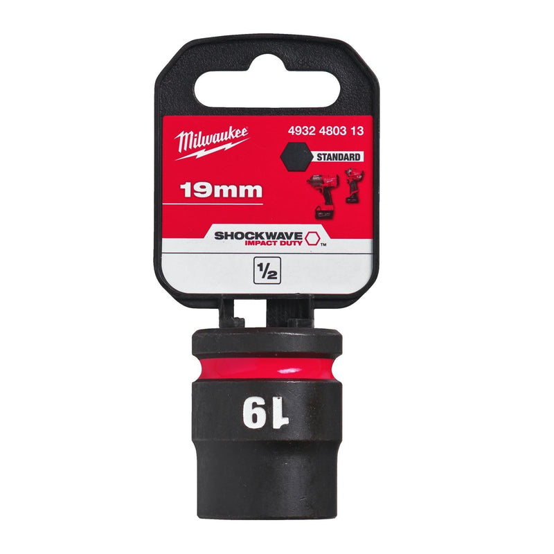 Milwaukee Hex Socket Shw 1/2 Skt Short 19mm 4932480313 Milwaukee - Dynamic Drive