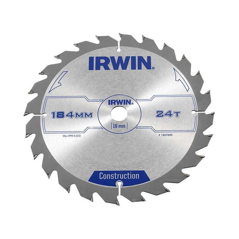 Irwin® Construction Circular Saw Blade 184 x 16mm x 24T ATB IRWIN® - Dynamic Drive