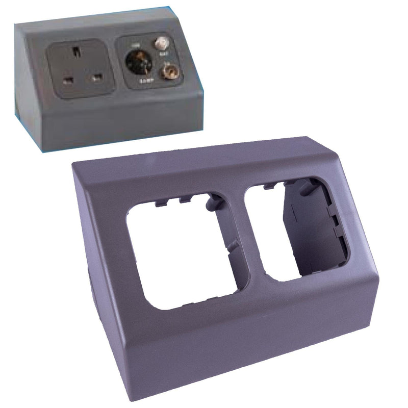Angled Grey/Bronze* Pod For CBE & C-Line Switches & Sockets Caravan Motorhome Powerpart - Dynamic Drive