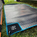 Olpro Awning Tunnel Mat 1500mm x 800mm Black Rubber checker board with Blue Edge Trim Olpro - Dynamic Drive
