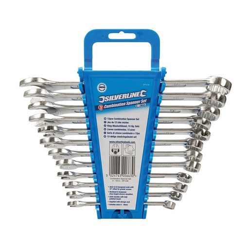 Silverline Combination Spanner Set 12pce 8 - 19mm SP1236 Silverline  - Dynamic Drive
