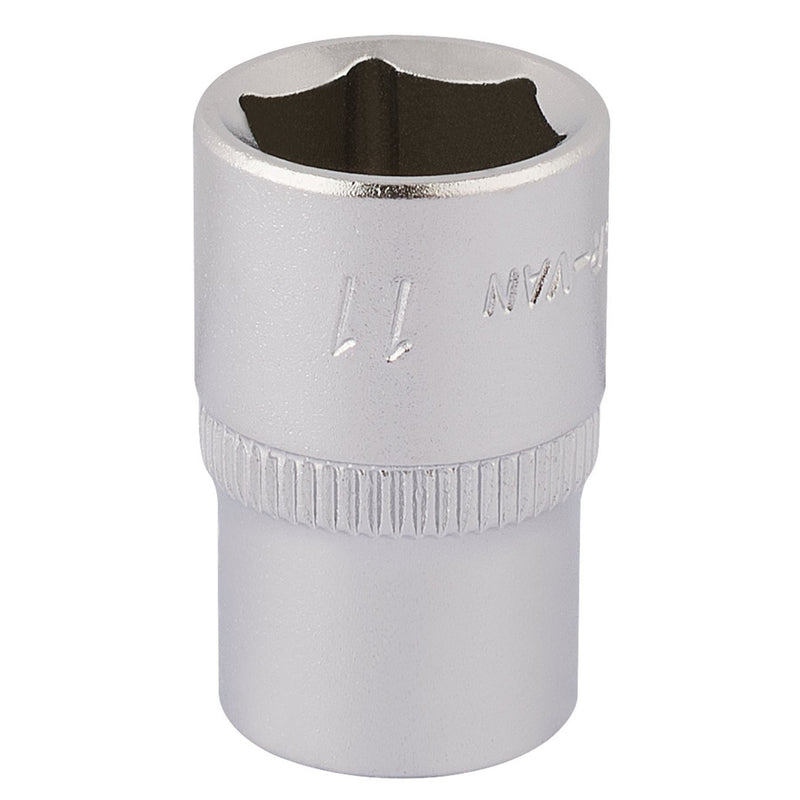 Draper Elora Hexagon Socket, 1/4" Sq. Dr., 11mm 11100 Draper - Dynamic Drive