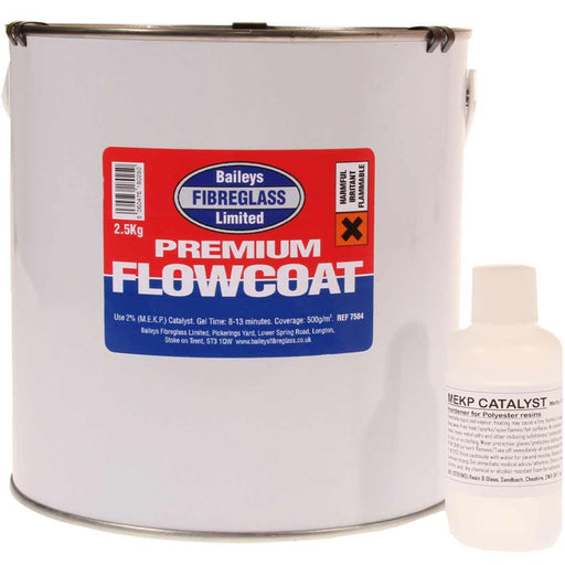 Baileys Black Flowcoat/Topcoat w/ Hardener 2 5kg: Industrial Strength Metal C Baileys - Dynamic Drive