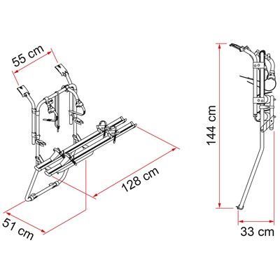 Fiamma Carry Bike Renault Trafic Vauxhall Vivaro 2 Bike Cycle Rack Double Doors Fiamma  - Dynamic Drive