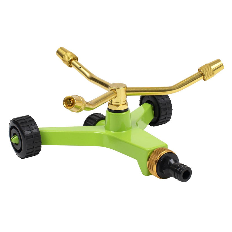 Sealey 3-Arm Brass Sprinkler with Metal Wheeled Base JS2032 Sealey - Dynamic Drive