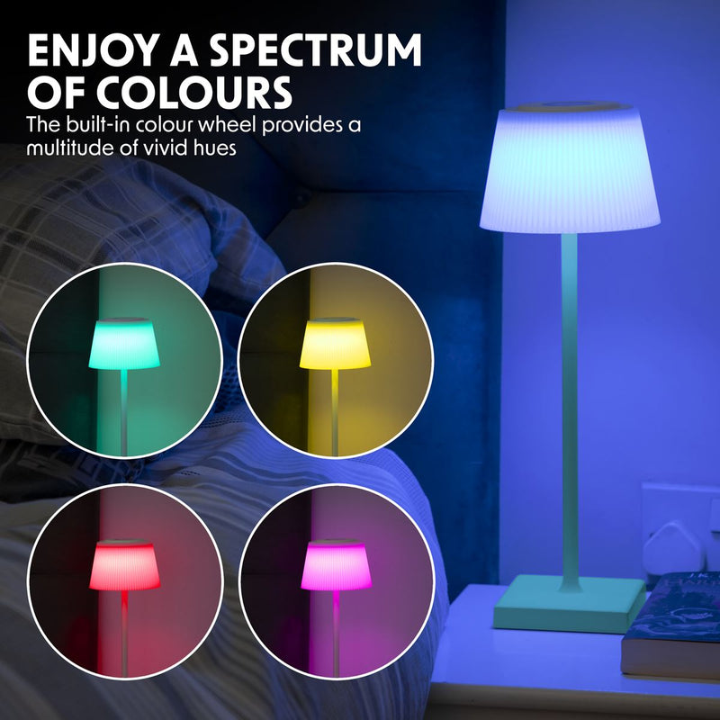 Dellonda Rechargeable Table Lamp for Home Office Restaurant RGB Colours Dellonda - Dynamic Drive