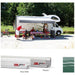 Fiamma Polar White F45L 450 Awning Evergreen Fabric (06530-01E) Winch Handle Wall Mounted Fiamma - Dynamic Drive