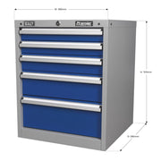 Sealey Cabinet Industrial 5 Drawer API5655B Sealey - Dynamic Drive
