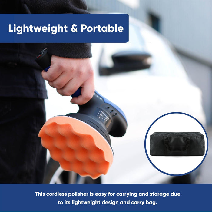 Portable Cordless Car Polisher Buffer Sander Polishing Machine Kit SWCP3 Streetwize - Dynamic Drive