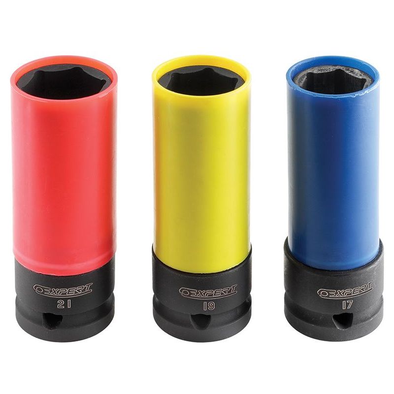 Expert 1/2in Drive Deep Impact Socket Set, 3 Piece Expert - Dynamic Drive
