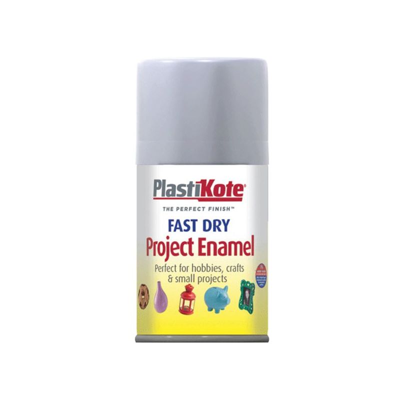 Plastikote Fast Dry Enamel Aerosol Aluminium 100ml PlastiKote - Dynamic Drive
