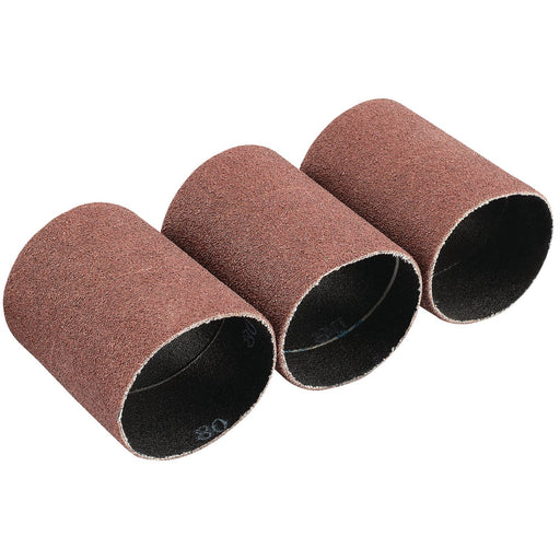 Draper Aluminium Oxide Sanding Sleeves, 45 x 60mm, 80 Grit (Pack of 3) 93353 Draper - Dynamic Drive