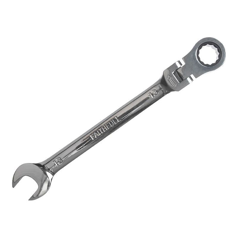 Faithfull Ratchet Combination Spanner Flex Head CV 13mm Faithfull - Dynamic Drive