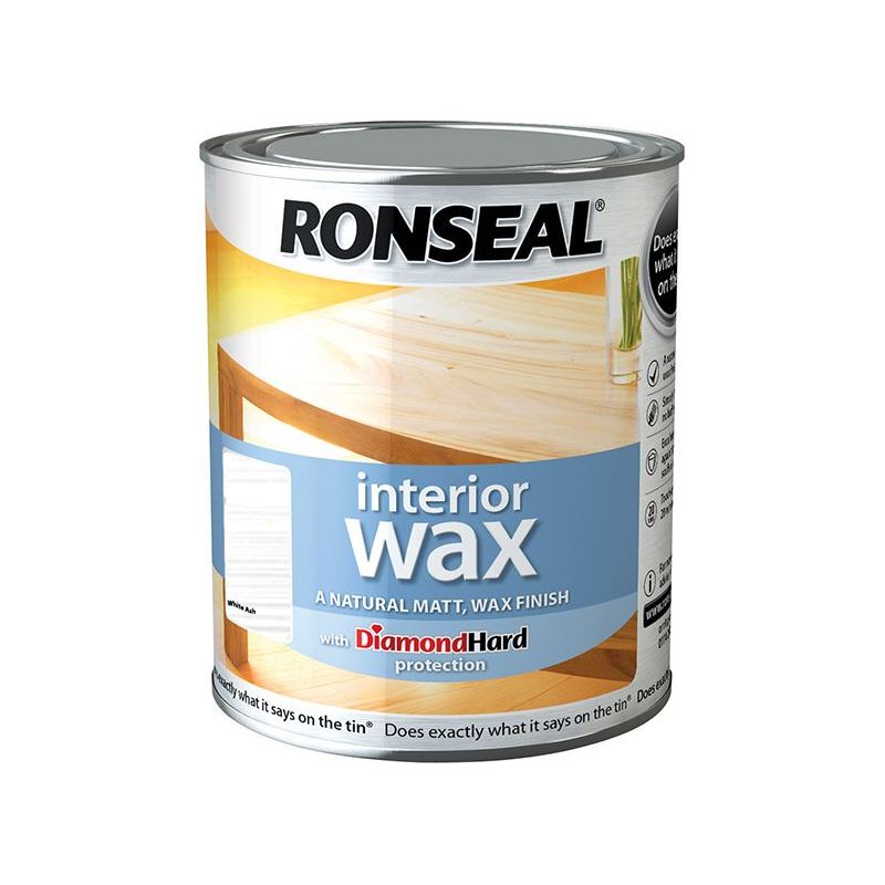Ronseal Interior Wax White Ash 750ml Ronseal - Dynamic Drive