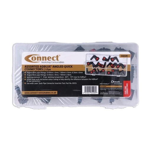 Connect Assorted 90 Angled AdBlue Quick Connectors 15pc 34228 Tool Connection - Dynamic Drive