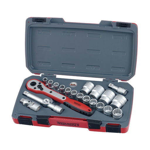 Teng Tools MECCA PRO 1/2" Socket Set 12 pt 21 Pieces Teng Tools - Dynamic Drive